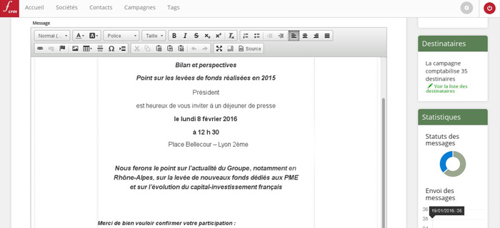 Personnalisation, pour vos campagnes d'emailing, de messages dans FazaMassMail 