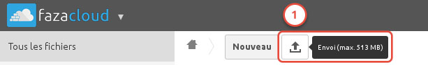 Envoyer des fichiers dans FazaCloud