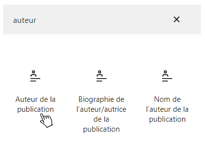 Nouveaux blocs WordPress